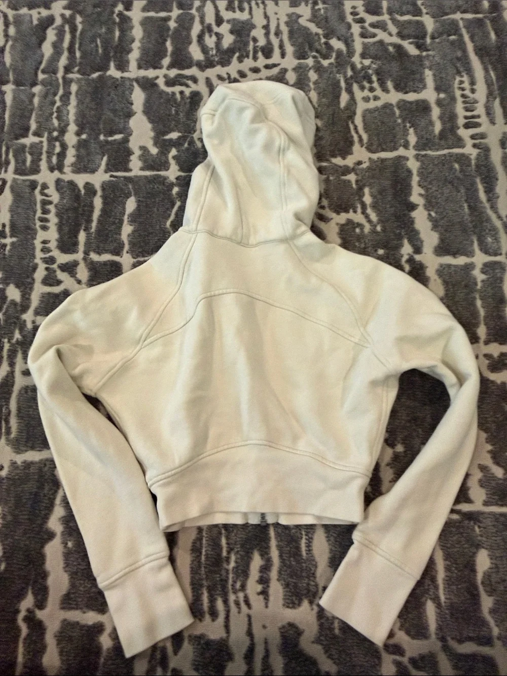 Lululemon Scuba Full Zip Cropped Hoodie Bone Size 4